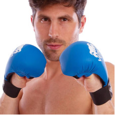 Рукавички накладки для карате Venum Mitts M синій, код: MA-5855_MBL