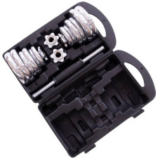 Гантелі розбірні в пластиковому кейсі BioGym York Fitness 2х10кг, код: TA-80047-20-S52