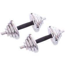 Гантелі розбірні в пластиковому кейсі BioGym York Fitness 2х10кг, код: TA-80047-20-S52