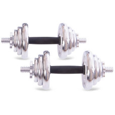 Гантелі розбірні в пластиковому кейсі BioGym York Fitness 2х10кг, код: TA-80047-20-S52