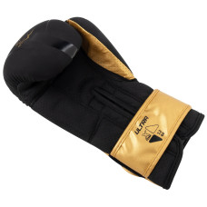 Боксерські рукавиці PowerPlay Ultra Mat 16 унцій, чорний-золотий, код: PP_3024_16oz_Bl/Gold