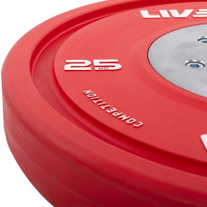 Бамперний диск гумовий LiveUp ø50.5мм, 25кг, червоний, код: LP8335-25