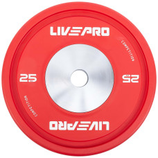 Бамперний диск гумовий LiveUp ø50.5мм, 25кг, червоний, код: LP8335-25