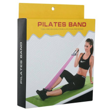 Стрічка-еспандер еластична для фітнесу та йоги з ручками BioGym Pilates Band фіолетовий, код: 8038_V
