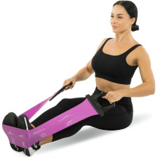 Стрічка-еспандер еластична для фітнесу та йоги з ручками BioGym Pilates Band фіолетовий, код: 8038_V