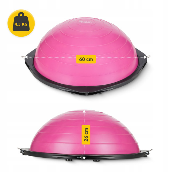 Балансувальна платформа 4Fizjo Bosu Ball 60 см, рожевий, код: P-5905973402453