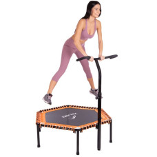 Фітнес батут шестикутний FitGo 101см чорно-оранжевий, код: TX-B6919-50-S52