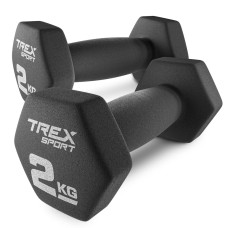 Гантелі для фітнесу неопренові TREX Sport TX-020VD 2x2кг, код: 5902308231221