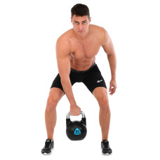 Гиря цільна з поліуретановим покриттям та хромованою ручкою LiveUp 20кг, , код: LP8040-20