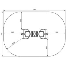 Розгинач стегна InterAtletika 1510х544х1076 мм, код: SE126-SM