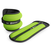 Обважнювачі для ніг та рук Hop-Sport HS-S002WB 2х1кг зелені, код: 5902308226388