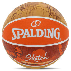 М'яч баскетбольний гумовий Spalding Jump Sketch №7, помаранчевий, код: 84452Y-S52