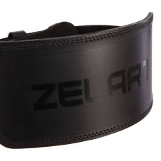 Пояс атлетичний шкіряний Zelart 2XL, довжина 125 см, чорний, код: VL-3341_2XL