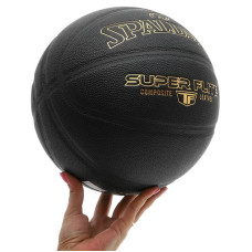 М'яч баскетбольний Composite Leather Spalding TF Super Flite №7, чорний, код: 77559Y-S52