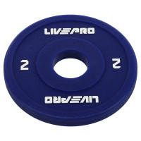 Диски поліуретанові з металевою втулкою LiveUp ø50мм, 2кг, синій, код: LP8028-2