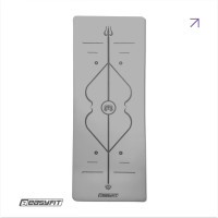 Килимок для йоги професійний EasyFit Pro каучук 5 мм Сірий, код: EF-1925-GY