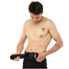 Пояс атлетичний шкіряний Velo 2XL ширина-15см, чорний-білий, код: VL-9741_2XL