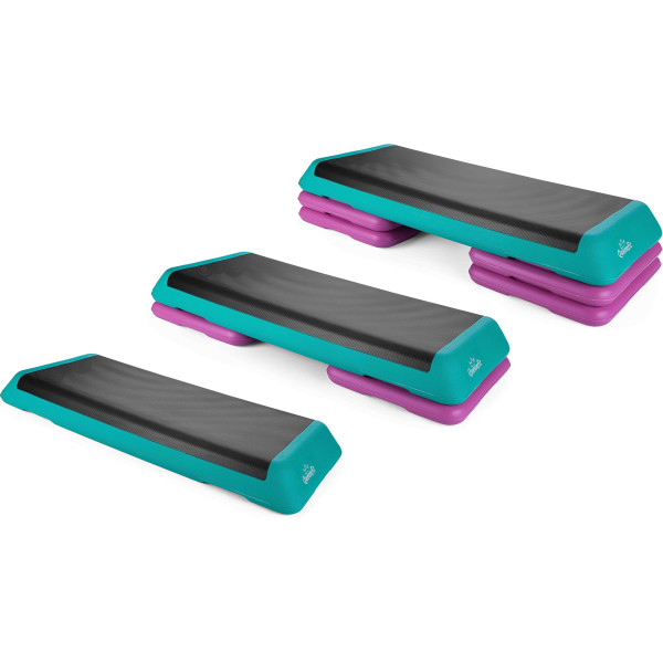 Степ-платформа Queenfit 3-х рівнева різнобарвна, код: 5907766668633