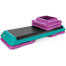 Степ-платформа Queenfit 3-х рівнева різнобарвна, код: 5907766668633