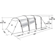 Намет шестимісний EasyCamp Huntsville Twin 600 Green/Grey (120409), код: 929579-SVA