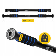 Турнік розсувний 4Fizjo Basic 61.5-100 см Black/Blue, код: P-5905973402705