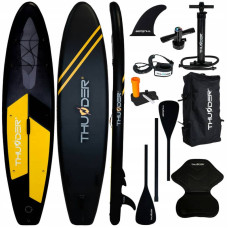 Надувна SUP дошка Thunder Raven з веслом, 3200х760х150 мм, чорний-жовтий, код: SUP-RAVEN