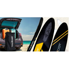 Надувна SUP дошка Thunder Raven з веслом, 3200х760х150 мм, чорний-жовтий, код: SUP-RAVEN