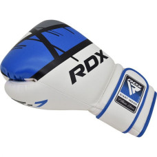 Боксерські рукавиці RDX F7 Ego 14 унцій, білий-синій, код: BGR-F7U-14oz
