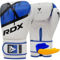 Боксерські рукавиці RDX F7 Ego 14 унцій, білий-синій, код: BGR-F7U-14oz