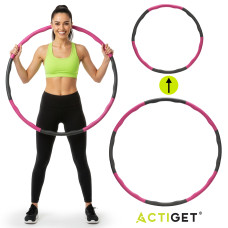 Обруч для талії Actiget (хулахуп) м'який, складний 88 см 1 кг Grey/Pink, код: ACT0132