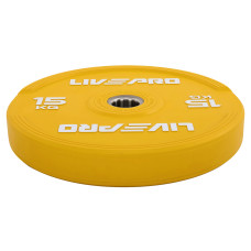 Бамперний диск гумовий LiveUp ø50.5мм, 15кг, жовтий, код: LP8332-15