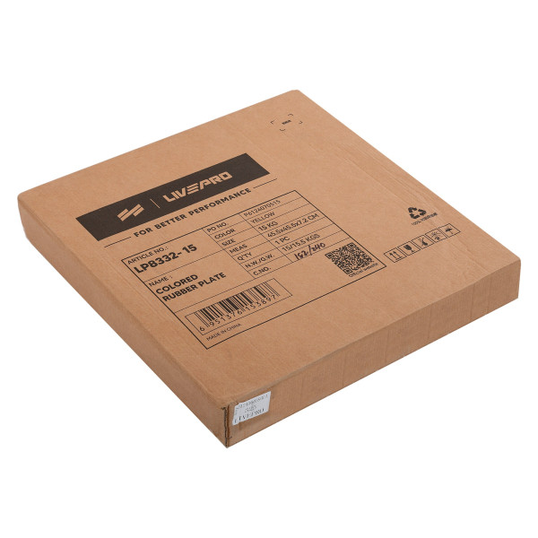 Бамперний диск гумовий LiveUp ø50.5мм, 15кг, жовтий, код: LP8332-15