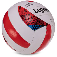 М"яч волейбольний Legend №5 PU білий-червоний, код: VB-3126_R