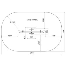 Гойдалка-балансир InterAtletika 2500х556х541 мм, код: TE222-SM