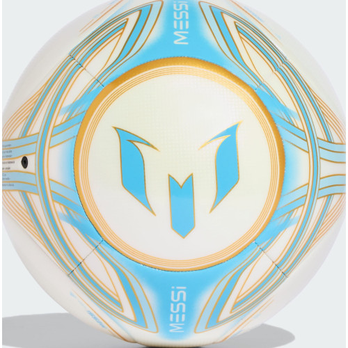 М'яч футбольний Adidas Messi CLB KE7538 №5, бежевий-блакитний, код: 4068818069752