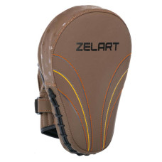 Лапа вигнута для боксу та єдиноборств Zelart 190x50x260 мм, 2шт, коричневий-чорний, код: BO-3875_BR