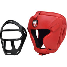 Боксерський шолом тренувальний RDX Guard Red L, код: 402995_L-RX