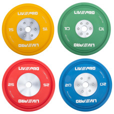 Бамперний диск гумовий LiveUp ø50.5мм, 15кг, жовтий, код: LP8335-15