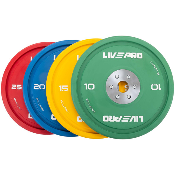 Бамперний диск гумовий LiveUp ø50.5мм, 15кг, жовтий, код: LP8335-15