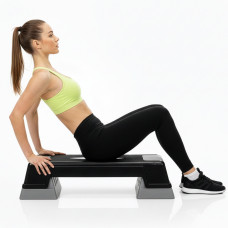 Степ-платформа 2-ступінчаста Actiget 73 х 28.5 х 12-17.5 см ACT0120 Black/Grey, код: ACT0120
