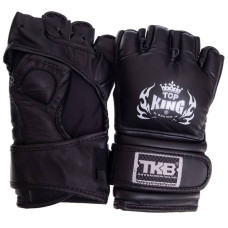 Рукавички для змішаних єдиноборств MMA Top King Extreme шкіряні L, чорний, код: TKGGE_LBK