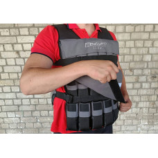 Жилет обтяжувач EasyFit Armor 18 кг (з кроком 0,5 кг), код: EF-WTV-180-EF