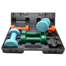 Набір гантелей для фітнесу в кейсі PowerPlay Fitness Dumbells 12 кг (2x1кг, 2х2кг, 2х3кг.), код: PP_4118_12kg