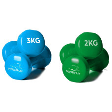 Набір гантелей для фітнесу в кейсі PowerPlay Fitness Dumbells 12 кг (2x1кг, 2х2кг, 2х3кг.), код: PP_4118_12kg