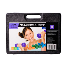 Набір гантелей для фітнесу в кейсі PowerPlay Fitness Dumbells 12 кг (2x1кг, 2х2кг, 2х3кг.), код: PP_4118_12kg