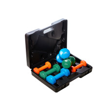 Набір гантелей для фітнесу в кейсі PowerPlay Fitness Dumbells 12 кг (2x1кг, 2х2кг, 2х3кг.), код: PP_4118_12kg