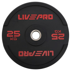 Бамперний диск гумовий LiveUp ø50.5мм, 25кг, чорний, код: LP8331-25
