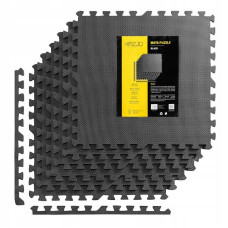 Мат-пазл (ластівчин хвіст) 4Fizjo Mat Puzzle EVA 1200x1200x10 мм, чорний, код: P-5907739310378