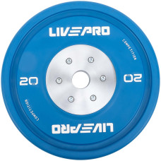Бамперний диск гумовий LiveUp ø50.5мм, 20кг, синій, код: LP8335-20
