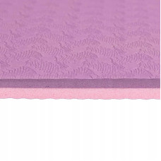 Килимок для йоги та фітнесу Springos TPE 1830х610х6 мм, Purple/Pink, код: YG0015